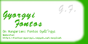 gyorgyi fontos business card